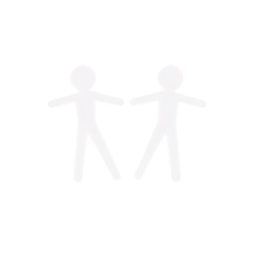 create stick figure couple dance icon, both right hands meet - icon | sticker