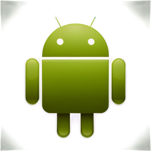 The icon should have a clean, modern style, without cartoonish elements. Include: Android icon - icon | sticker