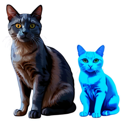 cat color gradient - icon | sticker