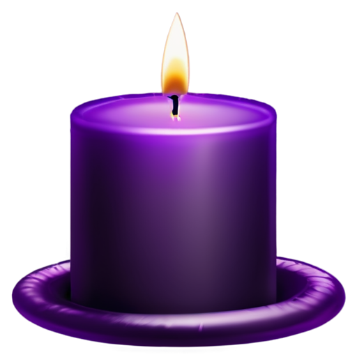 violet christmass candle - icon | sticker