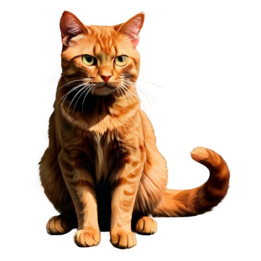 orange and black cat kind of angry - icon | sticker