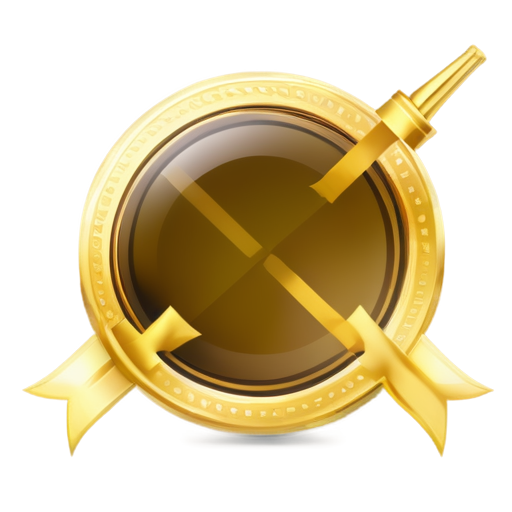 gold icon on transparent background indicating prohibition - icon | sticker