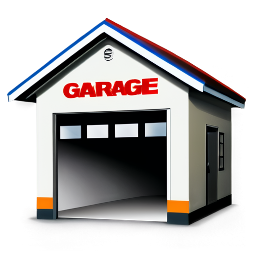 GARAGE ICON WITH TIEXT - icon | sticker