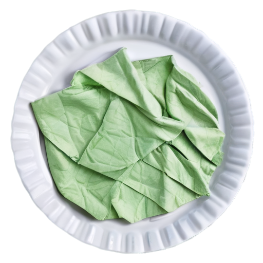 dirty dishes with a crumpled napkin on top - icon | sticker