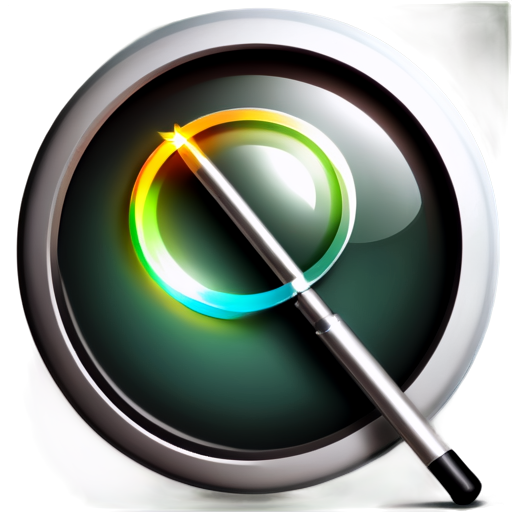 The icon should have a clean, modern style, without cartoonish elements. Include: QA icon with a magnifying glass and bug - icon | sticker