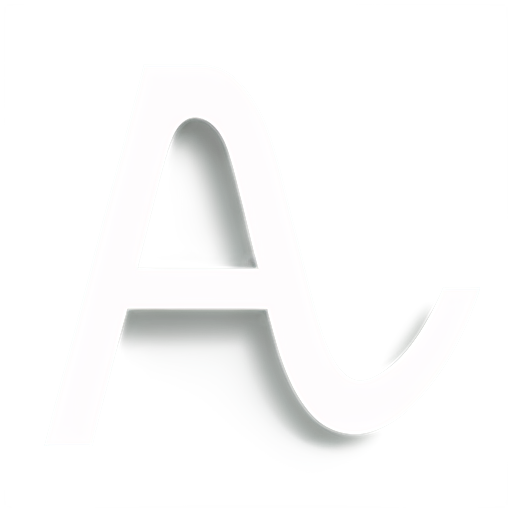 Create a stylized, modern letter "A" using geometric shapes. The design should be minimalist, with a segmented or separated structure that still maintains the recognizable form of the letter. Utilize clean lines and blocky, solid shapes to create a bold, abstract interpretation of the letter, focusing on a black-and-white color scheme for a striking visual contrast. - icon | sticker