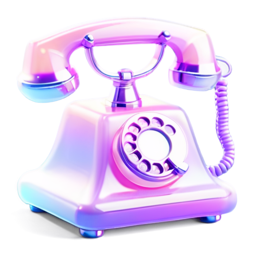 Dark purple Old Telephone - icon | sticker