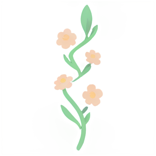 DNA strand intertwined with delicate flowers - icon | sticker