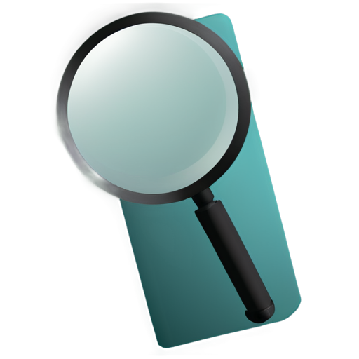 book with a magnifying glass - icon | sticker