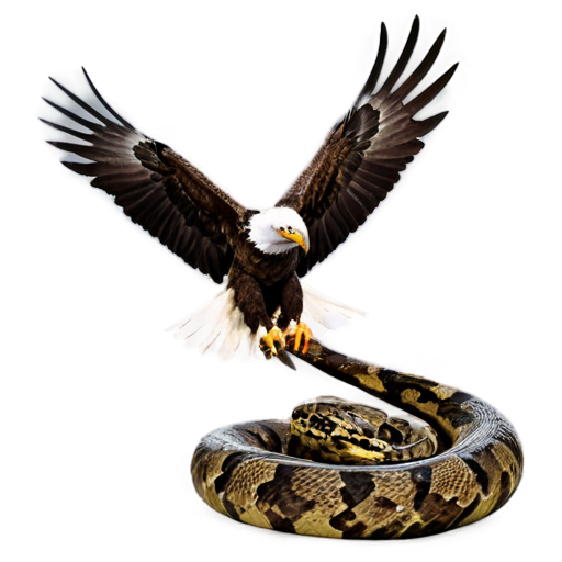 eagle vs python - icon | sticker