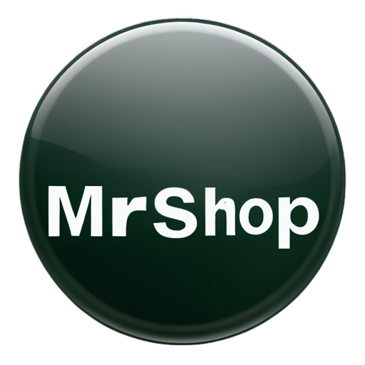 icon text with name 'MRSHOP' - icon | sticker