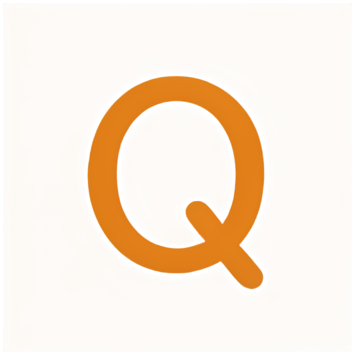 An artistic logo of the capital letter Q requires a vibrant introduction, in orange or red colors, with very rich tones, and the letter Q resembling a magnifying glass - icon | sticker