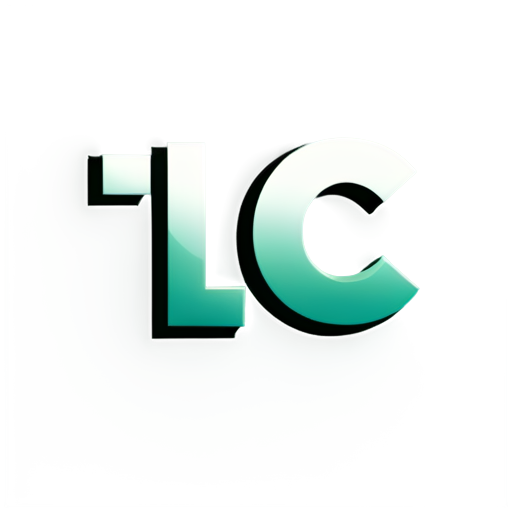 A comic book linking the letters L and C - icon | sticker