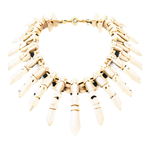 Medieval fantasy collar made of bones, matte - icon | sticker