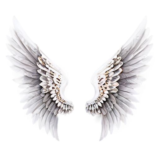 The background is a pair of V-shaped wings with a number 8 in front of them - icon | sticker