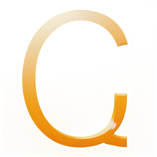 An artistic logo of the capital letter Q requires a vibrant introduction, in orange or red colors, with very rich tones, and the letter Q resembling a magnifying glass - icon | sticker