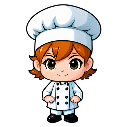 cartoon character chef, on white background - icon | sticker