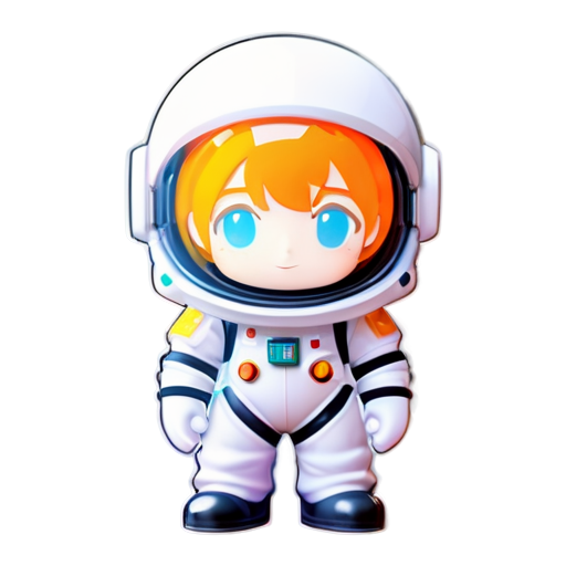 Lunar link, space themed crypto trading bot, astronaut - icon | sticker