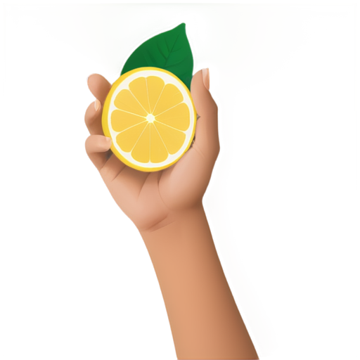 hand crushes the lemon - icon | sticker