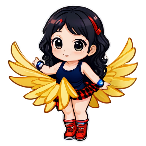 Chav amai wing baked with crispy slices of hamnya. - icon | sticker