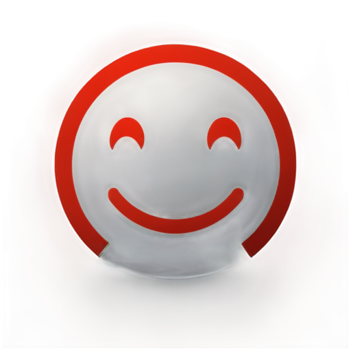 red messenger dialogbox with happy smiling face - icon | sticker