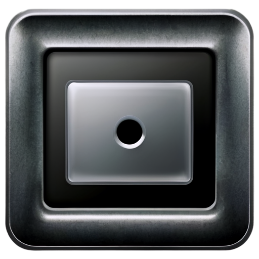 square button, for computer game, game, inventory button, Soviet-style button, empty - icon | sticker