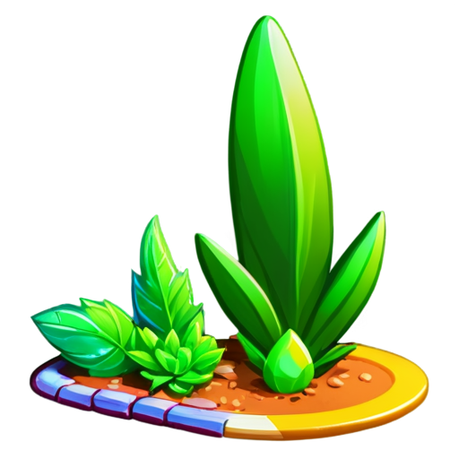 casual game, icon for 2d merge game, part of tools for garden, garden scape playrix style - icon | sticker