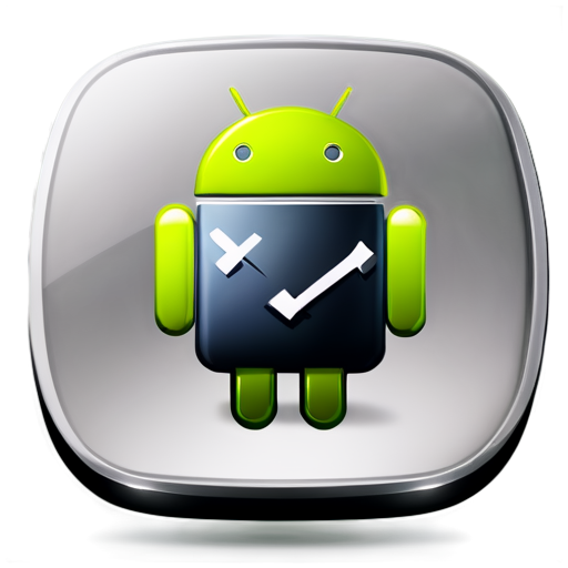 The icon should have a clean, modern style, without cartoonish elements. Include: Android icon - icon | sticker