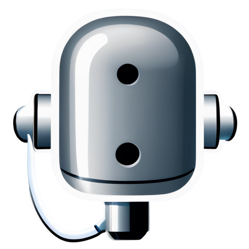 Robot voice and microphone icon - icon | sticker