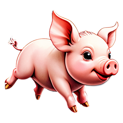 flying pig - icon | sticker