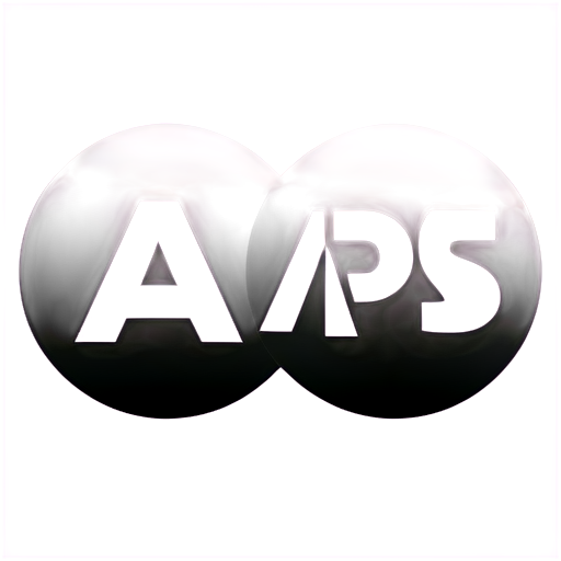 'APS' three letters for a app logo - icon | sticker