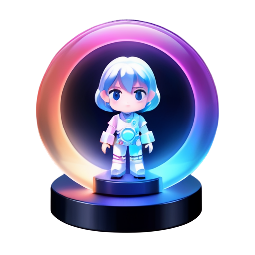 Lunar link, space themed crypto trading bot - icon | sticker