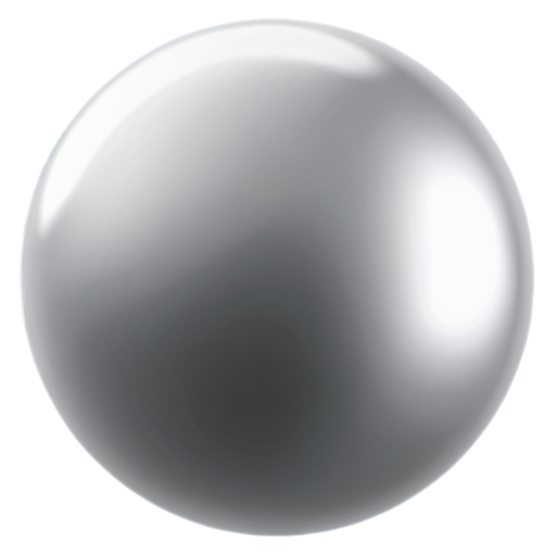 all shades of silver on the sphere without glare - icon | sticker