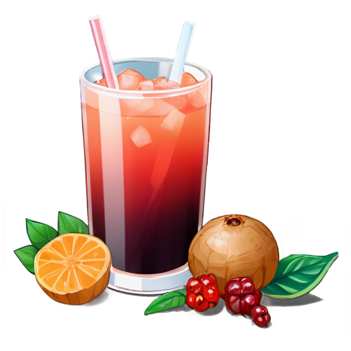 A refreshing and fizzy drink based on yam fruit with yam berries. - icon | sticker