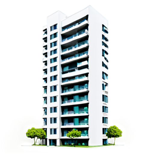 high rise apartments - icon | sticker