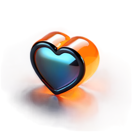 heart orange - icon | sticker