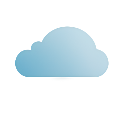 simple blue cloud security - icon | sticker