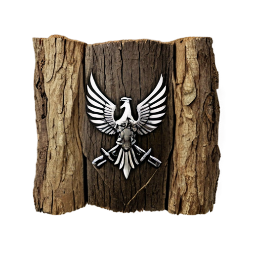 Simple sabaton made of tree bark - icon | sticker