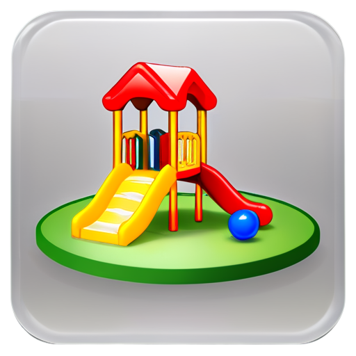 cute app icon. playground, kids, playtime, toys, cozy - icon | sticker