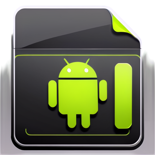 The icon should have a clean, modern style, without cartoonish elements. Include: Android icon - icon | sticker