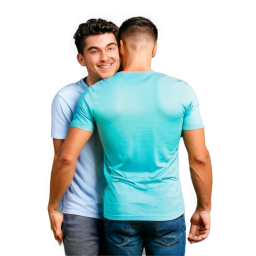 Two guys are embracing - icon | sticker