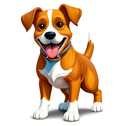 dog, cartoon, drawn, 3d - icon | sticker