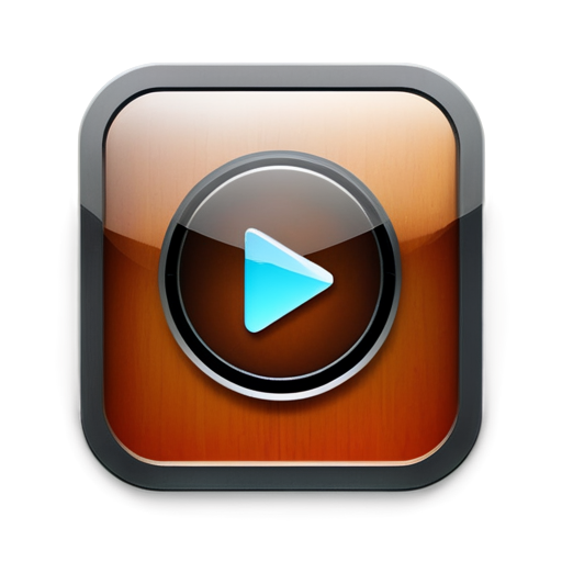 ios style, app icon, rounded_corner, moive player - icon | sticker