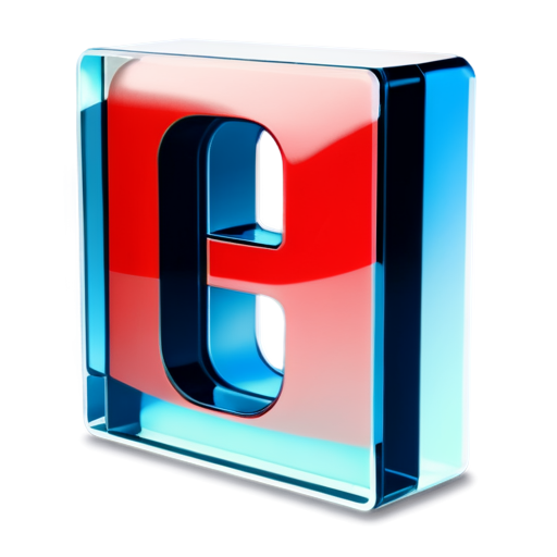 C logo replace letter to glass blocks and cutted - icon | sticker