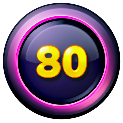 An 80s-style inventory button, a button for playing - icon | sticker