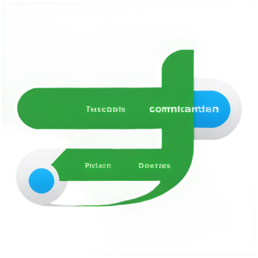 Infographics visualizing key metrics of online interaction effectiveness. Modular structure with blocks including icons and numeric indicators. Clear charts with upward arrows showing estimated growth, reduction in communication time and meeting direction. Stylish, professional, minimalist, floral palette with an emphasis on blue and green. Additional elements: video conferencing icons, growth arrow and clock symbols. - icon | sticker