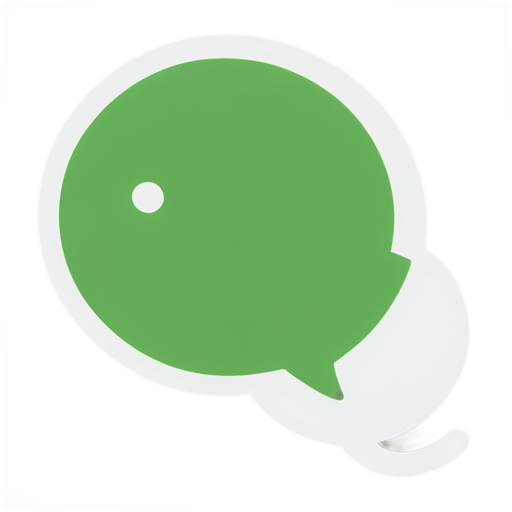 Create a chat bubble combined with a phone. The chat bubble can represent online consultation, while the phone symbolizes direct communication. Incorporate a green outline and a white background inside the icons to ensure clarity against the image. - icon | sticker