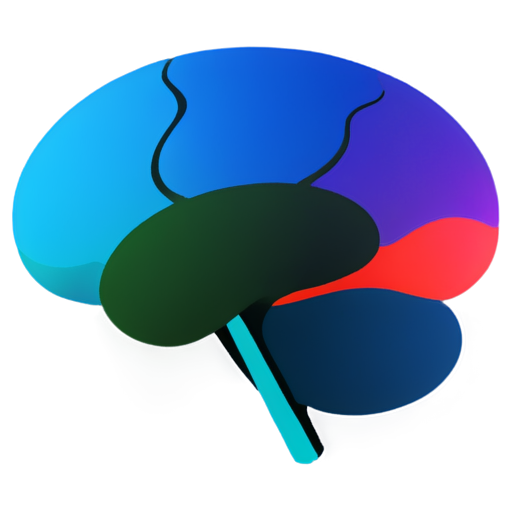 Obsidian second brain, vibrant multicolors. - icon | sticker