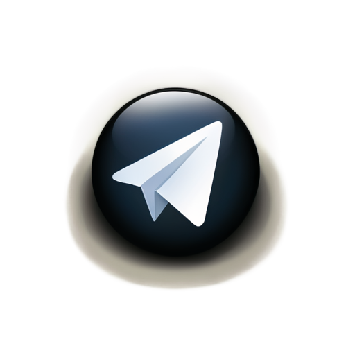 telegram logo on darkness - icon | sticker