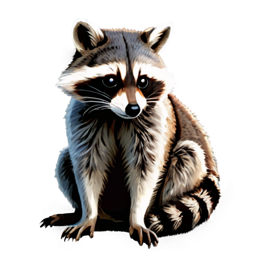 Raccoon with snake eyes, games, play, rgb - icon | sticker